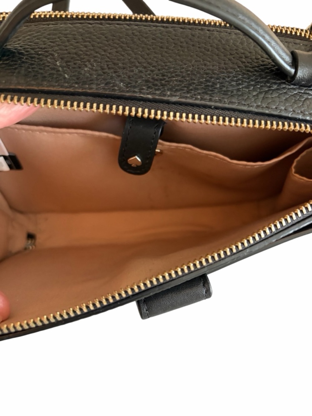 Kate Spade Hudson black pebble leather double zip crossbody - Picture 9 of 12